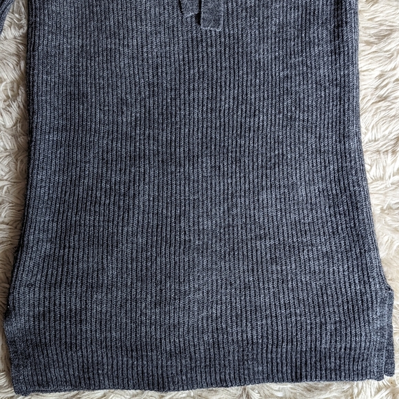 EUC J. Crew Open Tie Back Alpaca Blend Sweater Dress in Gray - Picture 13 of 16